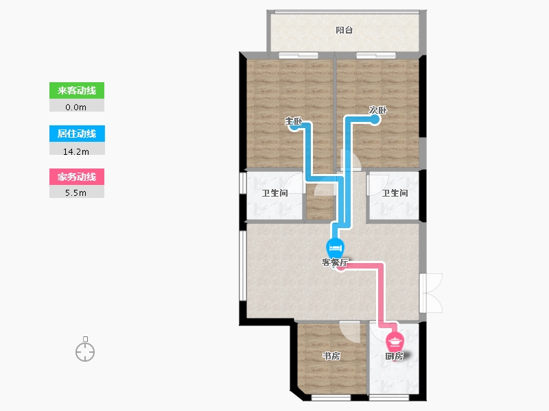 浙江省-温州市-汇博苑-85.07-户型库-动静线