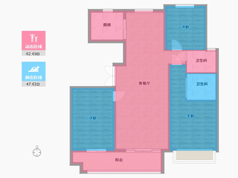 河北省-邢台市-悦湖公馆-111.96-户型库-动静分区