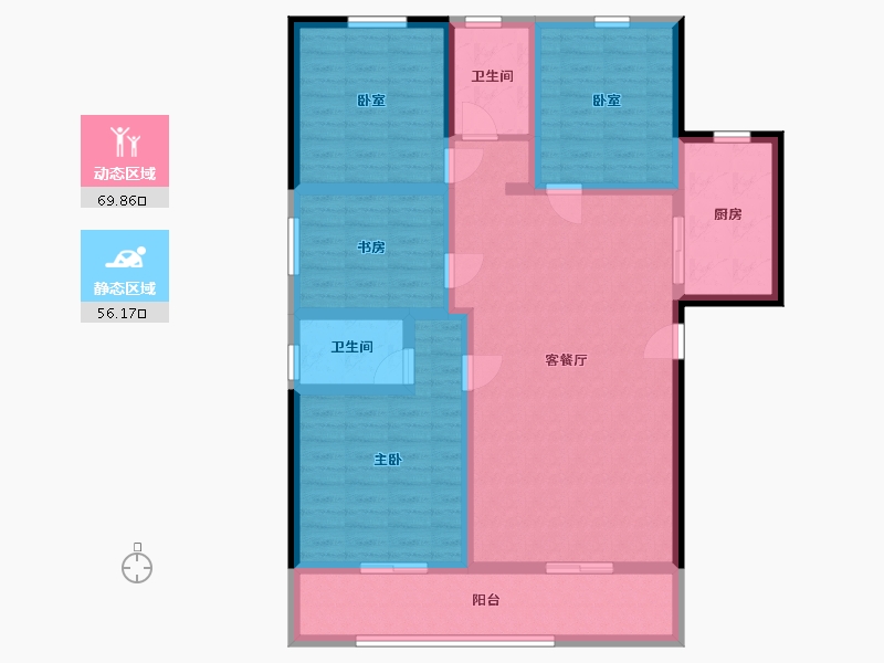 河南省-洛阳市-林溪郡-111.40-户型库-动静分区