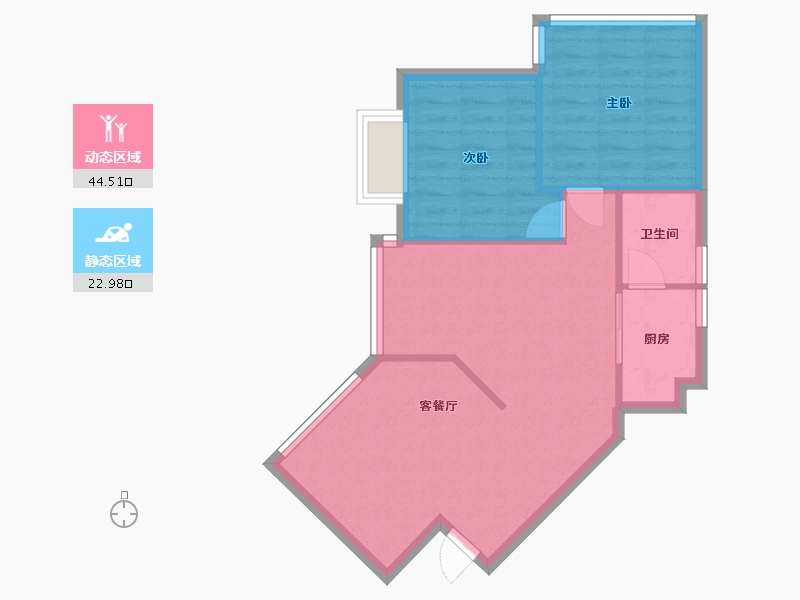 广东省-广州市-南北广场-65.60-户型库-动静分区