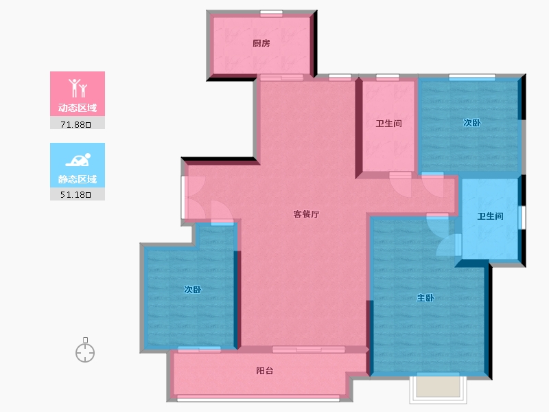 山东省-济宁市-九州唐樾-110.00-户型库-动静分区