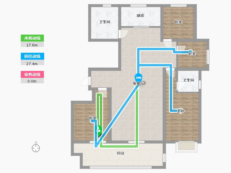 山东省-临沂市-桂花四季-125.88-户型库-动静线