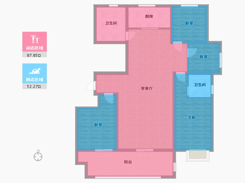 山东省-临沂市-桂花四季-125.88-户型库-动静分区