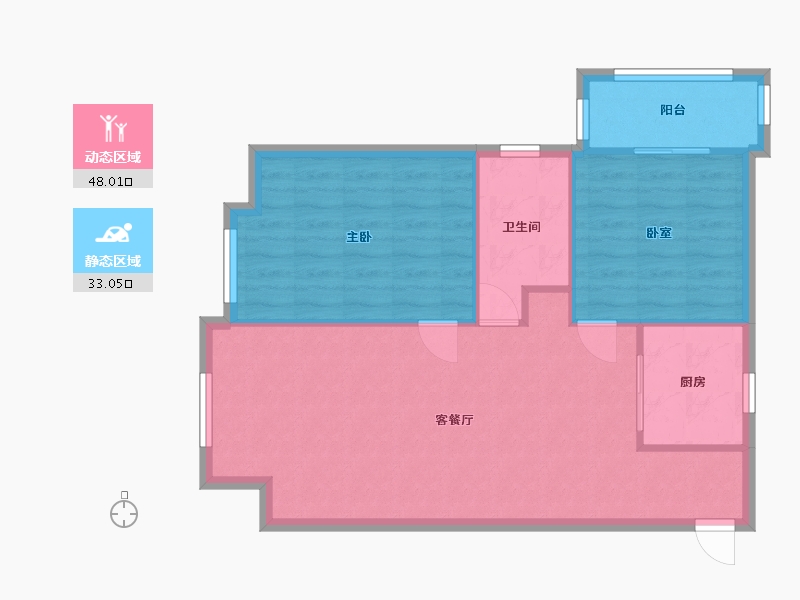 河北省-石家庄市-荣景园-76.97-户型库-动静分区