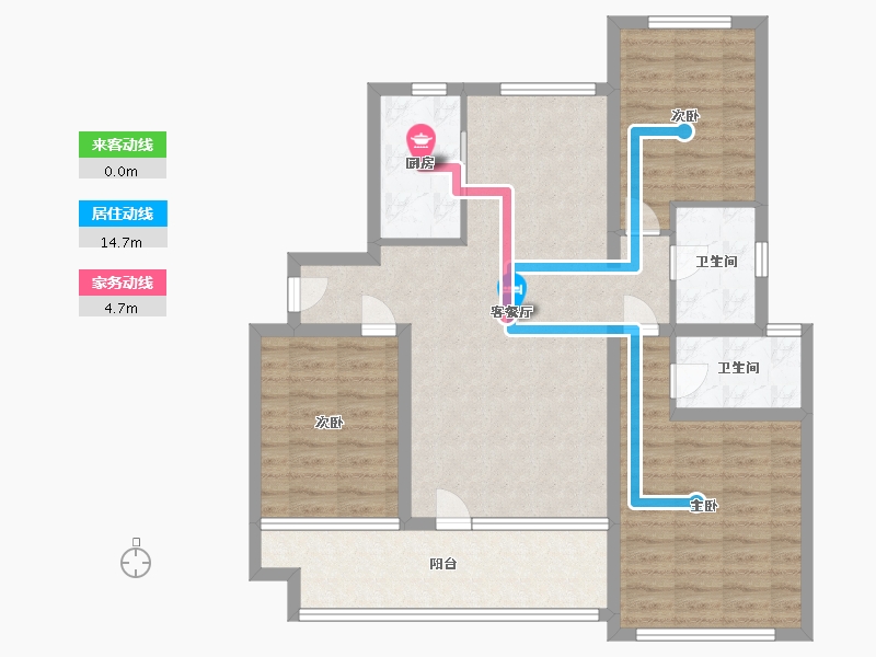 辽宁省-沈阳市-荣盛城-97.60-户型库-动静线