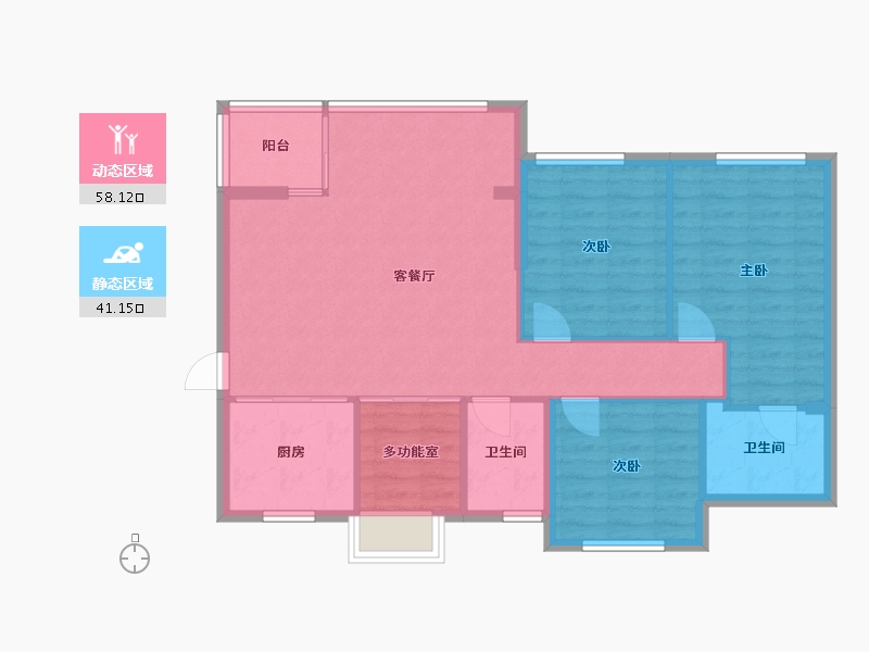 福建省-福州市-大东海晋棠府-71.00-户型库-动静分区