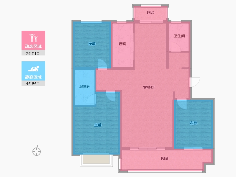 山东省-临沂市-正宇慧园C区-110.00-户型库-动静分区