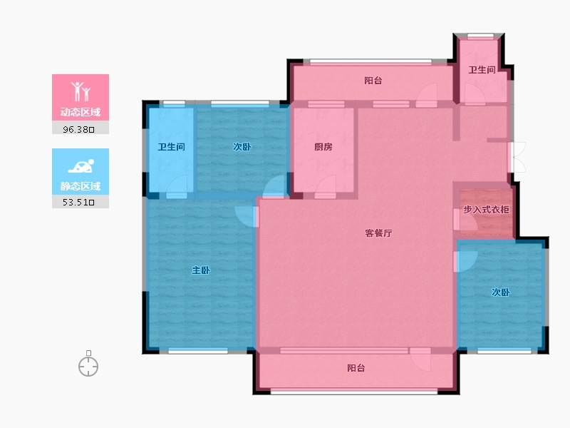 辽宁省-铁岭市-弘业悦府-119.20-户型库-动静分区