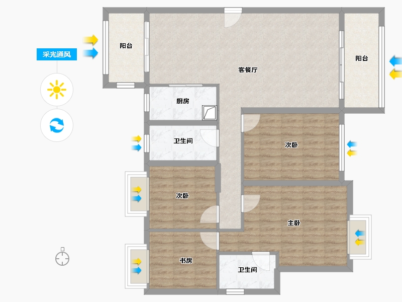 福建省-泉州市-鼎盛天玺-100.00-户型库-采光通风