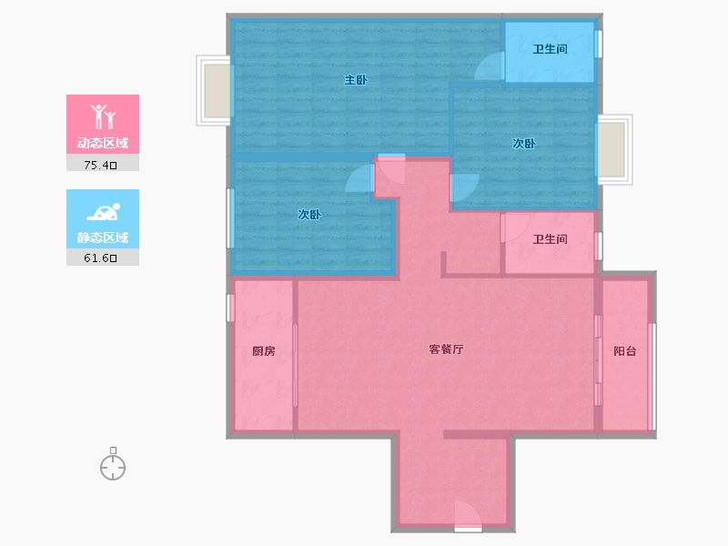 贵州省-黔南布依族苗族自治州-荔泉苑2期-224.15-户型库-动静分区