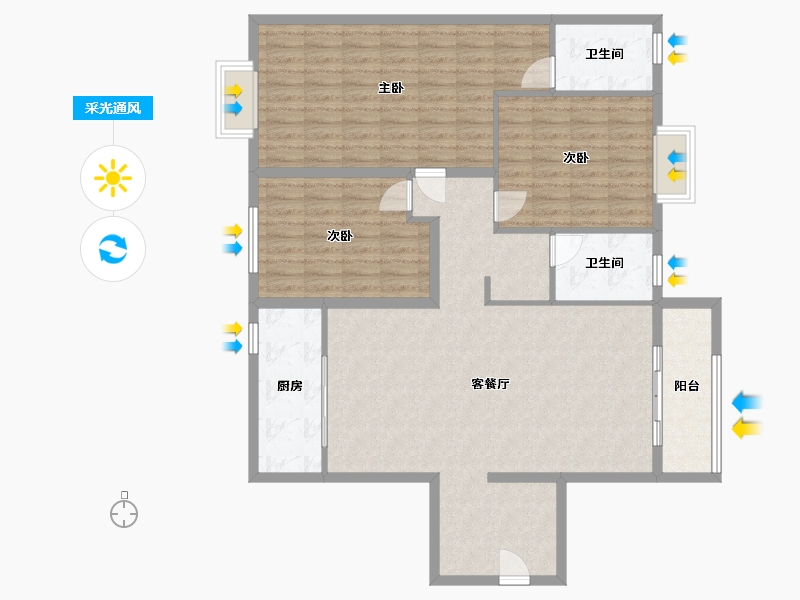 贵州省-黔南布依族苗族自治州-荔泉苑2期-224.15-户型库-采光通风