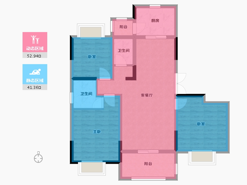 江西省-赣州市-金湾花苑-102.40-户型库-动静分区