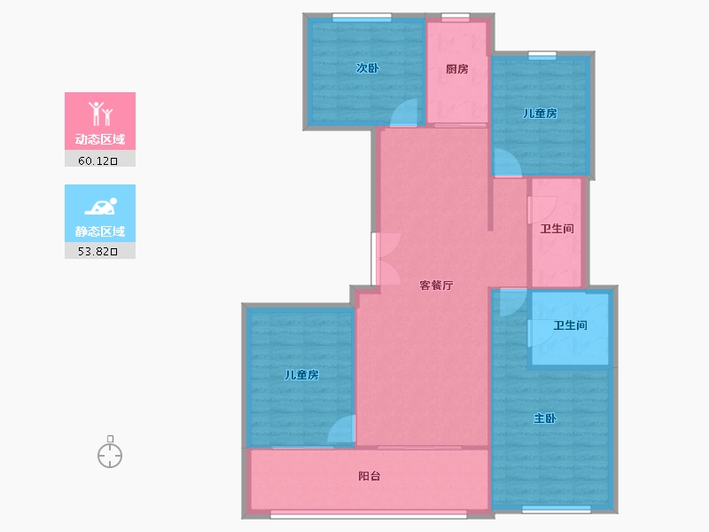 福建省-福州市-保利天悦-104.60-户型库-动静分区