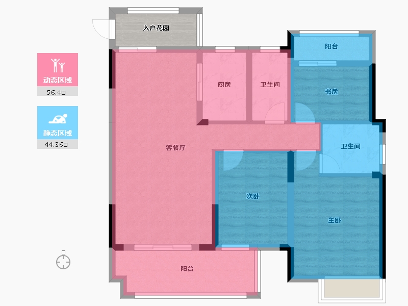 湖北省-黄石市-阳新铜锣湾广场-95.00-户型库-动静分区