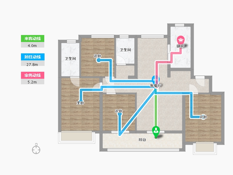 山东省-济南市-绿城春来晓园-108.80-户型库-动静线