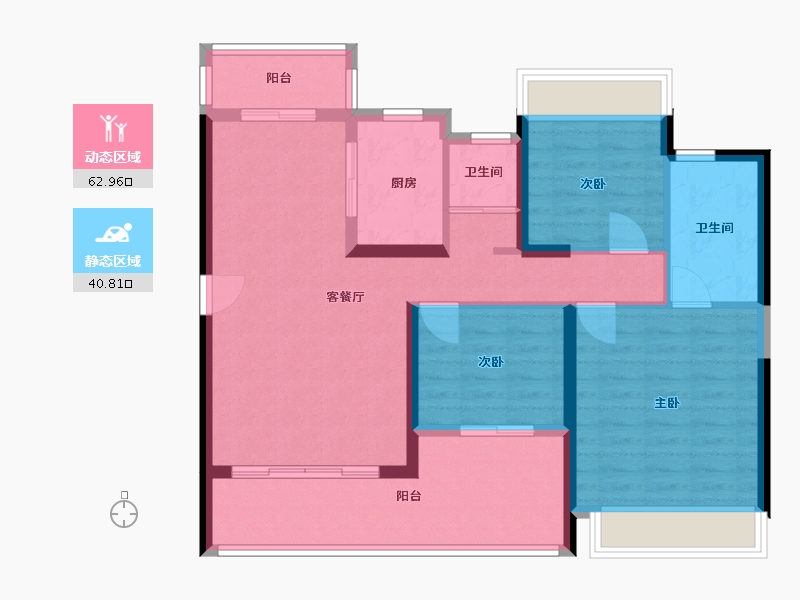 湖南省-永州市-潇湘蜜城-92.97-户型库-动静分区