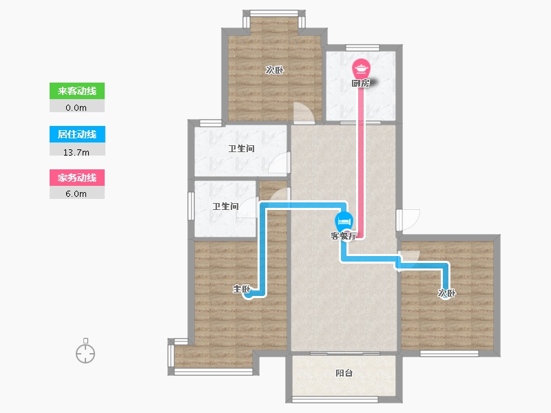 江苏省-南通市-大桥新村-115.00-户型库-动静线