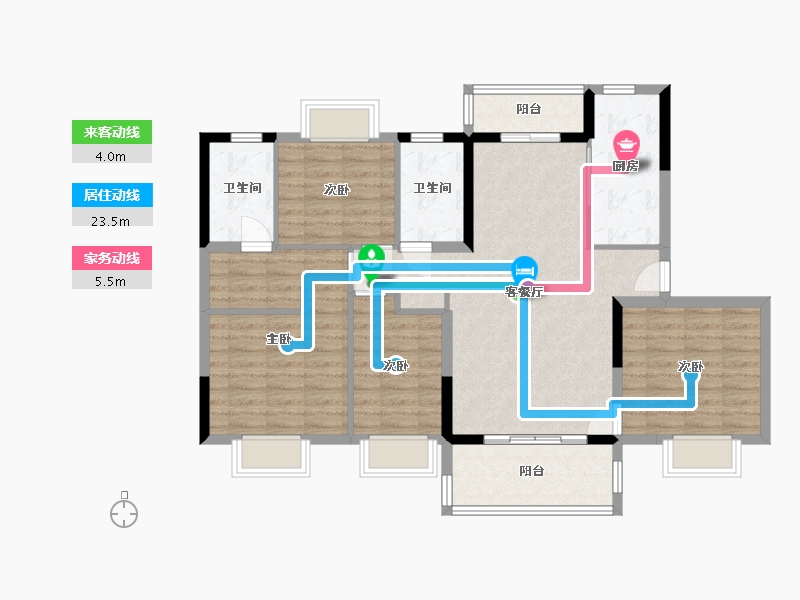 四川省-成都市-成都恒大滨河左岸-107.94-户型库-动静线