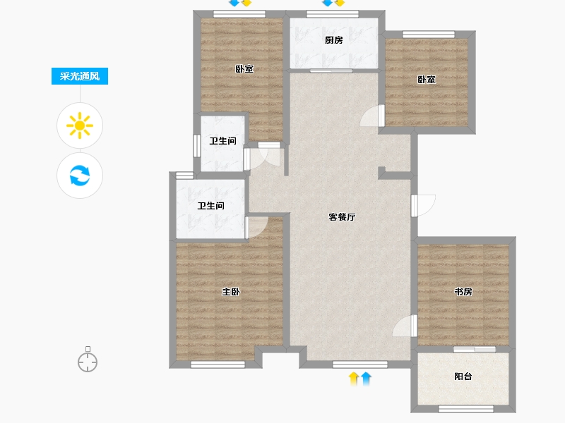 山东省-潍坊市-安丘华夏天元-114.48-户型库-采光通风