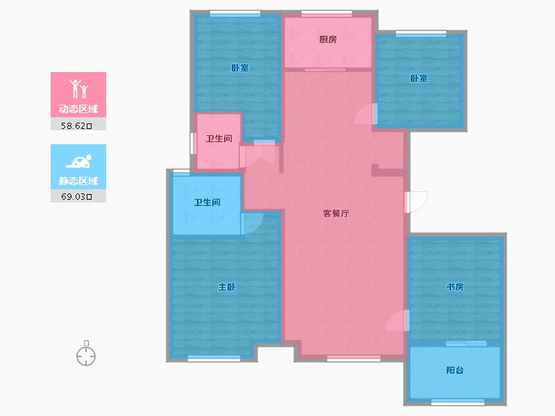 山东省-潍坊市-安丘华夏天元-114.48-户型库-动静分区