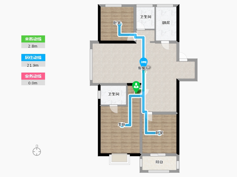 江苏省-无锡市-南站花园-110.40-户型库-动静线