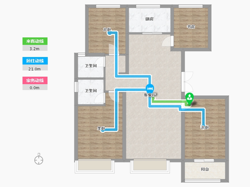 河北省-石家庄市-天成·云玺-116.77-户型库-动静线