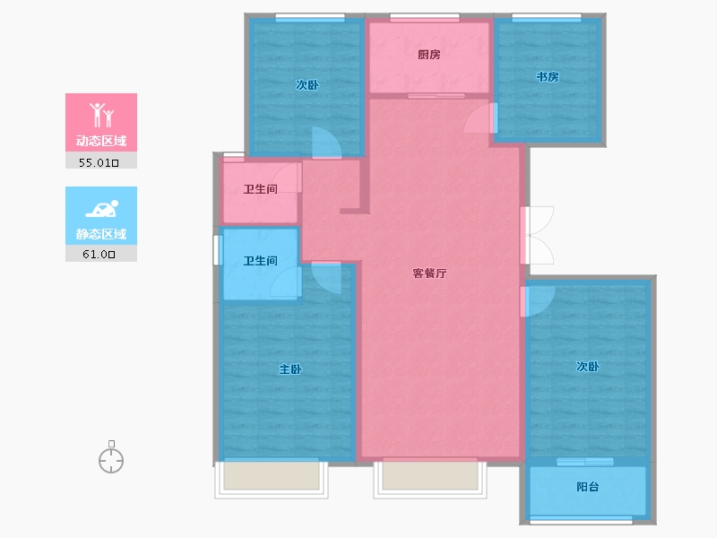 河北省-石家庄市-天成·云玺-116.77-户型库-动静分区