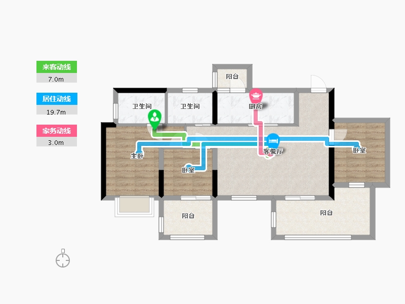 重庆-重庆市-中国铁建香漫溪岸-76.27-户型库-动静线