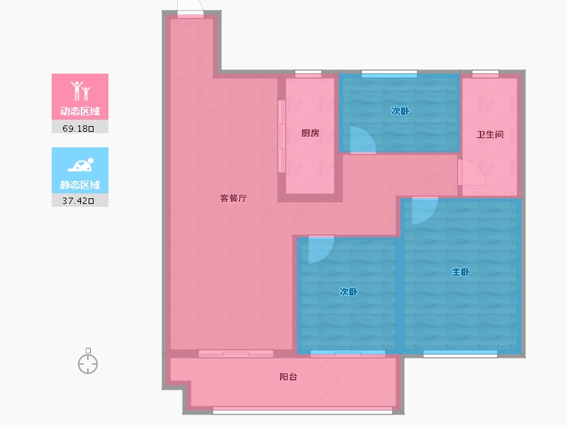 山东省-菏泽市-明泰第一城-96.00-户型库-动静分区