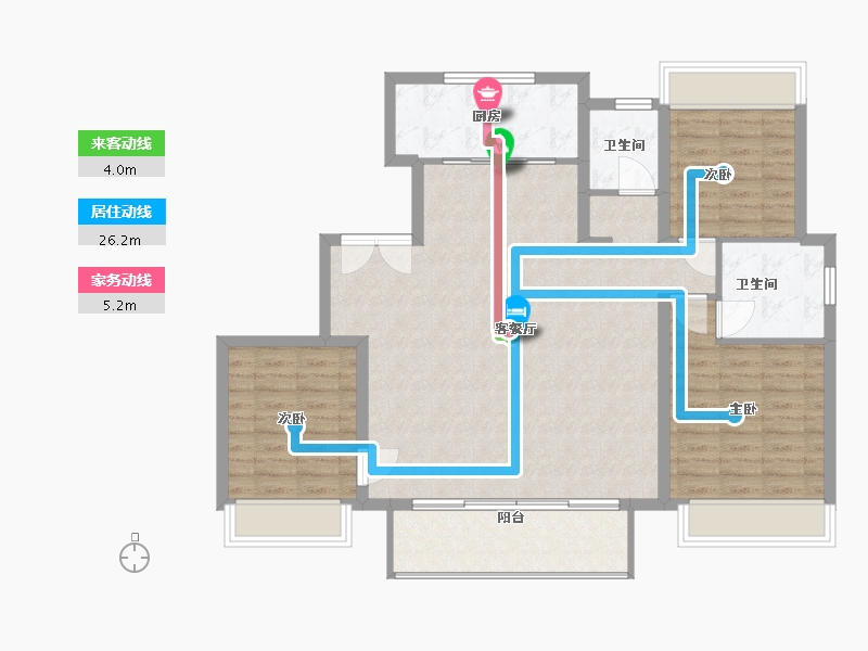 山东省-临沂市-壹号院-107.07-户型库-动静线