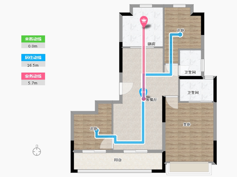 江苏省-无锡市-和玺-102.40-户型库-动静线