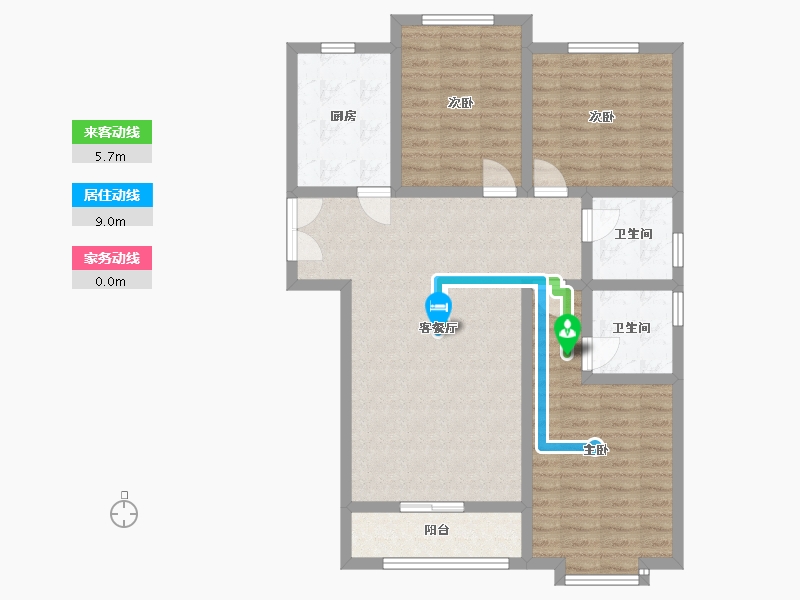 河北省-邯郸市-翰林书苑-96.00-户型库-动静线