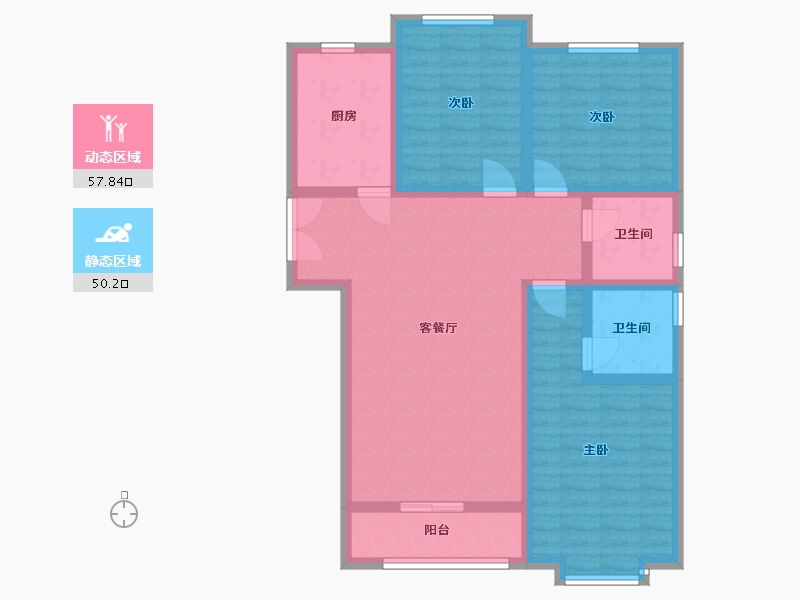 河北省-邯郸市-翰林书苑-96.00-户型库-动静分区