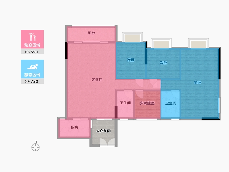 贵州省-贵阳市-物流园小区-125.00-户型库-动静分区