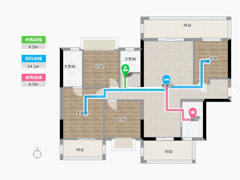 广西壮族自治区-南宁市-五象澜庭府小区-112.00-户型库-动静线