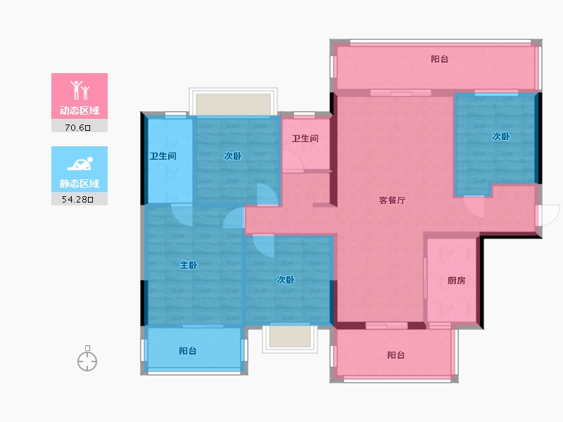 广西壮族自治区-南宁市-五象澜庭府小区-112.00-户型库-动静分区