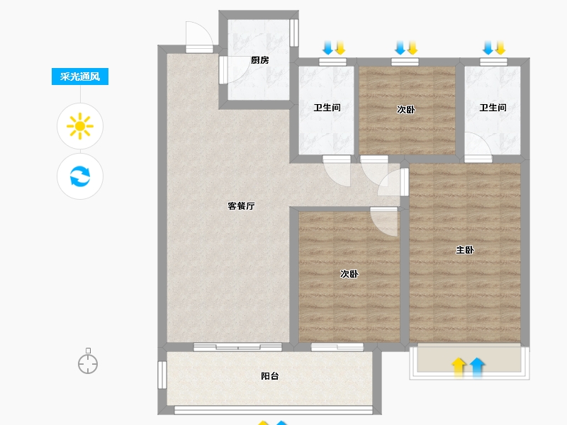 河南省-周口市-博群上和院-92.00-户型库-采光通风