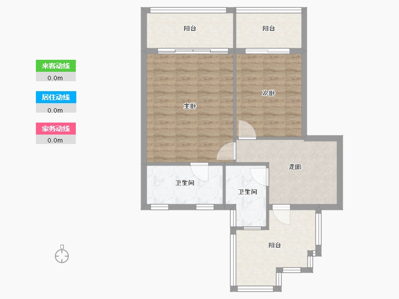 江苏省-苏州市-湖悦天境-64.00-户型库-动静线