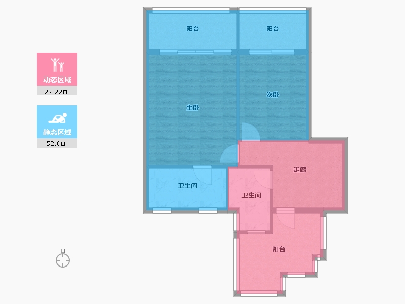 江苏省-苏州市-湖悦天境-64.00-户型库-动静分区