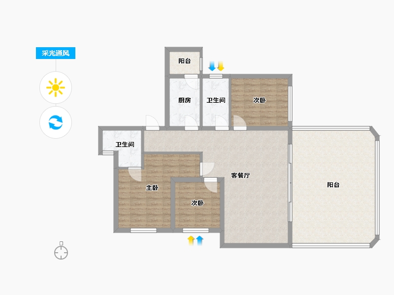 四川省-乐山市-华泰 空中森林-84.00-户型库-采光通风