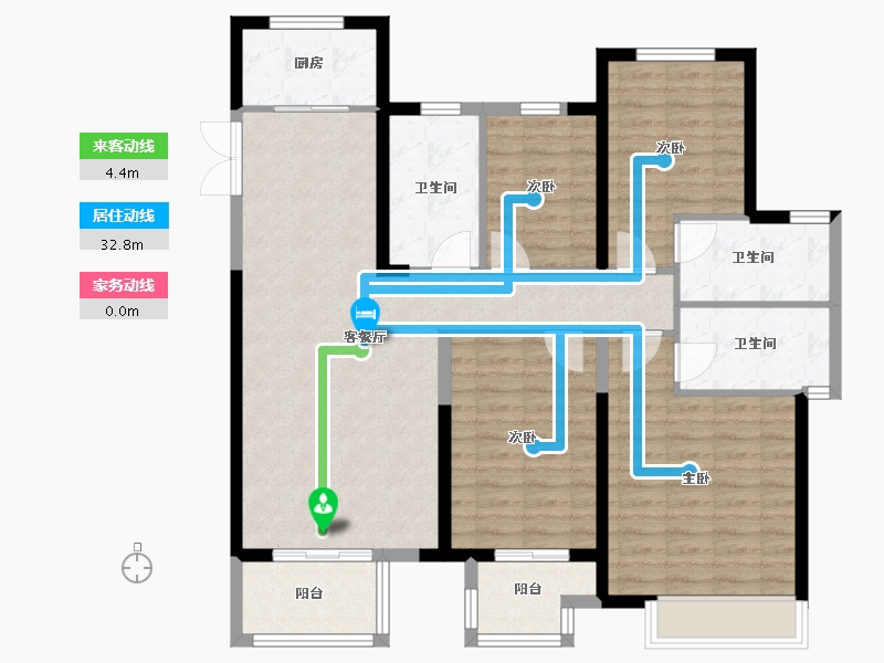 浙江省-杭州市-蜀彩珵昀府-112.00-户型库-动静线