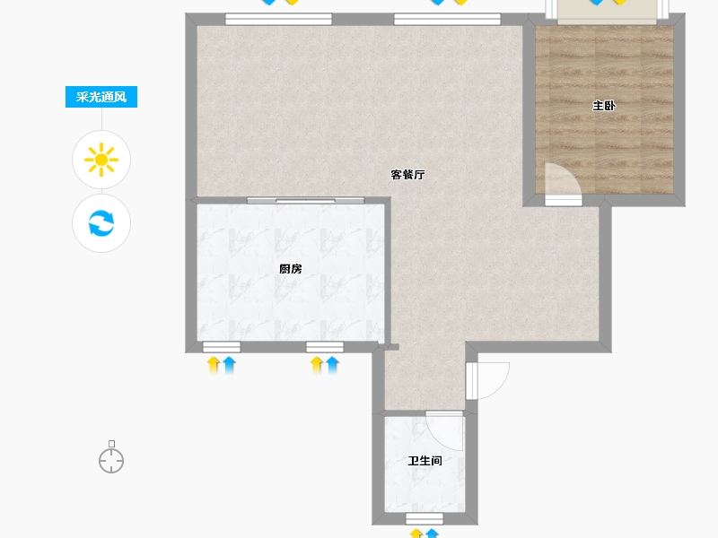 江苏省-苏州市-湖悦天境-80.00-户型库-采光通风