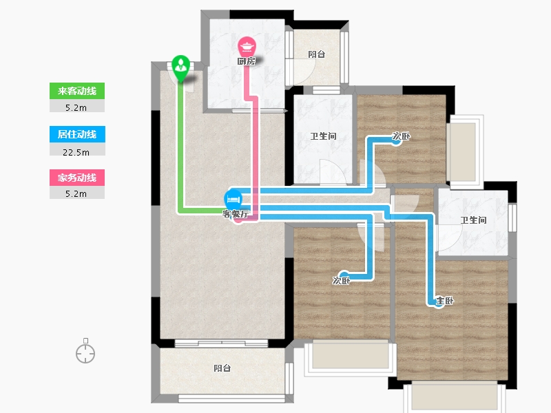 四川省-内江市-恒大锦城-88.00-户型库-动静线