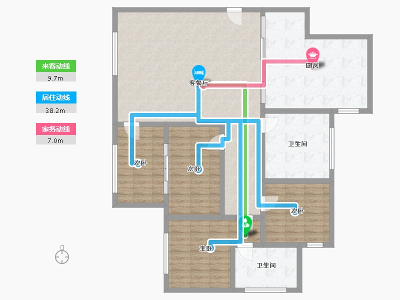 四川省-宜宾市-三江厂宿舍-132.00-户型库-动静线