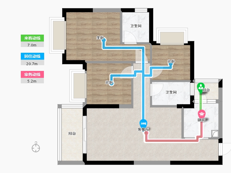 四川省-眉山市-天府恒大文化旅游城-80.80-户型库-动静线