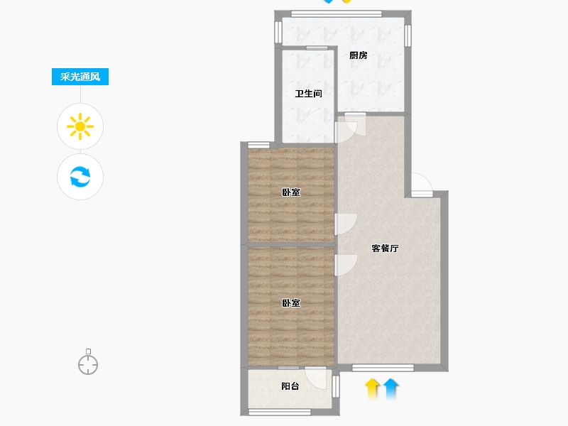 河南省-郑州市-文雅小区-78.20-户型库-采光通风