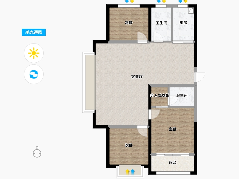 山东省-临沂市-卓新江来-109.00-户型库-采光通风