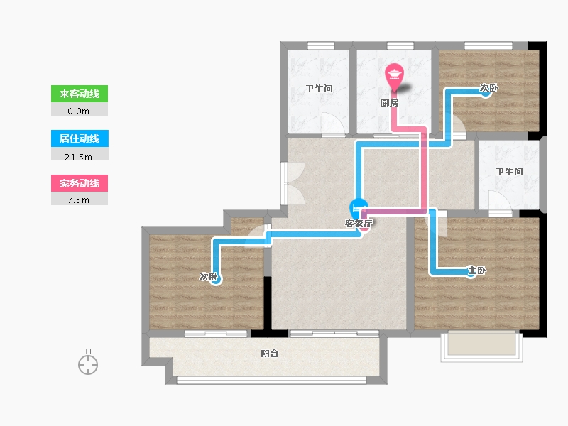 江苏省-盐城市-金阳广场商管中心-101.46-户型库-动静线