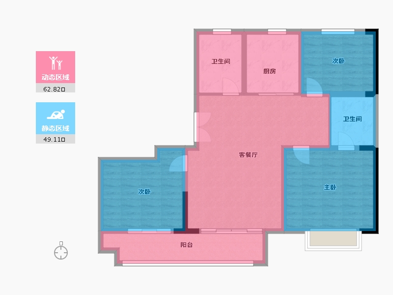 江苏省-盐城市-金阳广场商管中心-101.46-户型库-动静分区