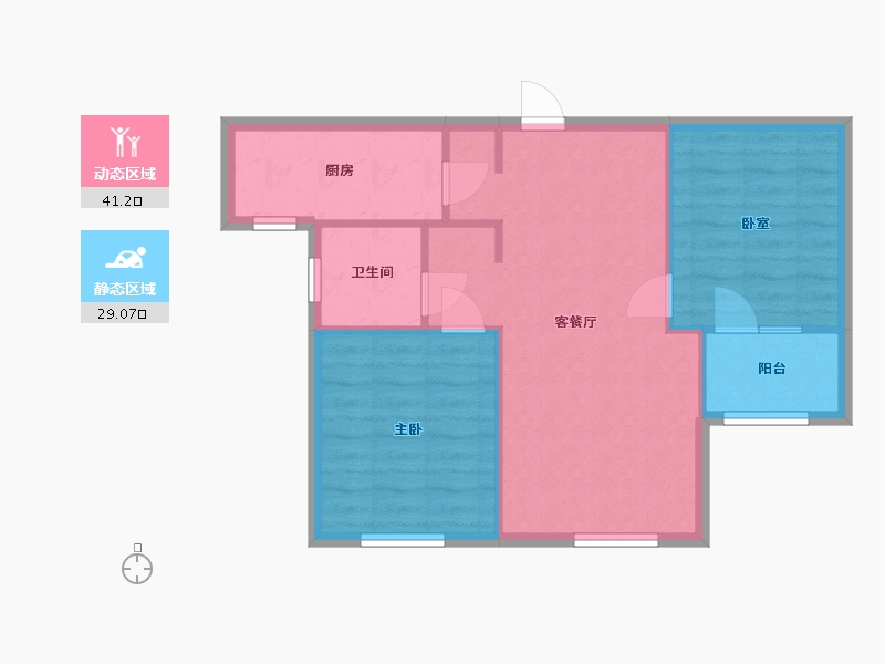 江苏省-苏州市-东吴绿郡花园一期-70.00-户型库-动静分区